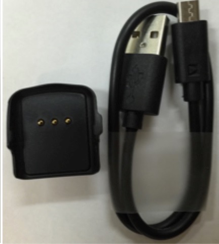 ONYX B2 Fitness Wristband Band Cable & Charging Dock - Black